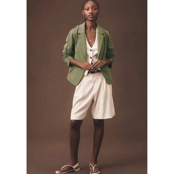 Marrakech by Anthropologie Moss Green Knit Blazer - Picture 4 of 10